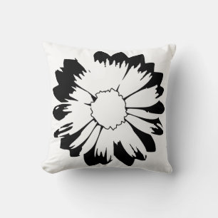 Black & White Flower Pillow