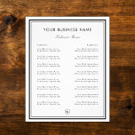 Black White Frame Border Restaurant Cafe Takeout Flyer<br><div class="desc">This simple,  elegant template would be great for your business/promotional needs. Easily add your own details by clicking on the "personalise" option.</div>