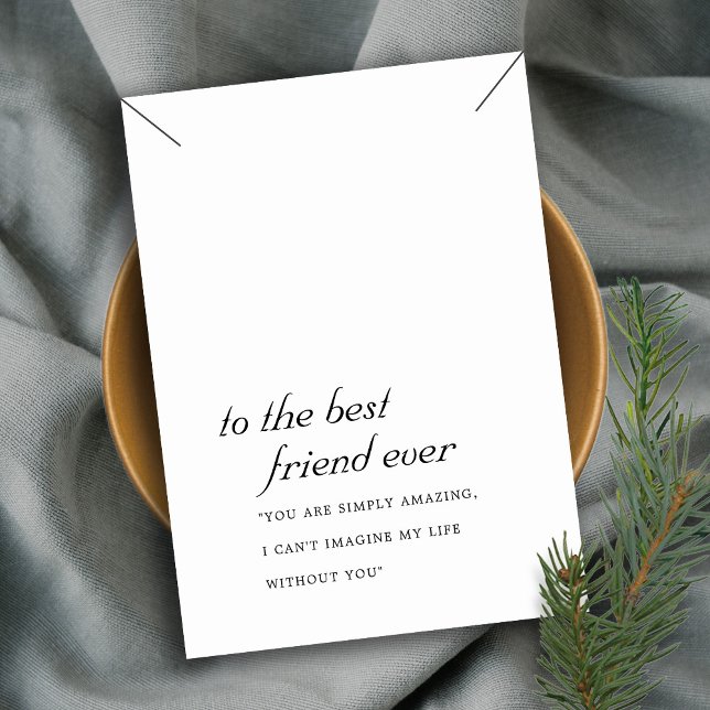 BLACK WHITE FRIEND GIFT NECKLACE DISPLAY CARD (Creator Uploaded)