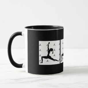Black /White -Fun Yoga Desigs Combo Coffee Mug/Cup Mug