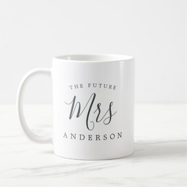 Black White Future Mrs Coffee Mug (Left)