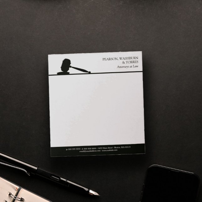 Black & White Gavel Attorneys at Law Notepad (Creator Uploaded)