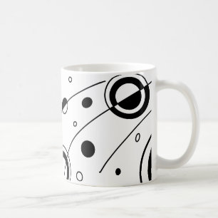 Black & White Geometric Abstract Art Coffee Mug