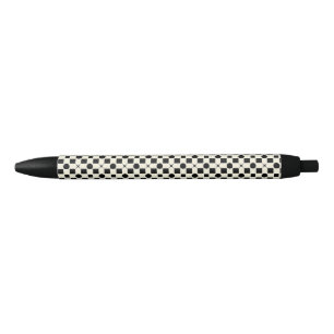 ⚫⚪ Black White Geometric Circles Minimal Pattern  Ink Pen