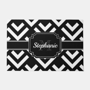 Black & White Geometric Doormat