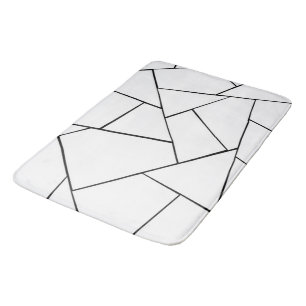 Black White Geometric Glam #1 #geo #decor Bath Mat