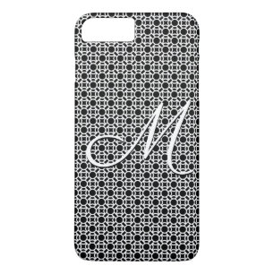 Black & White Geometric Initial Monogram Case-Mate iPhone Case