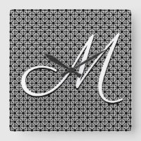Black & White Geometric Initial Monogram