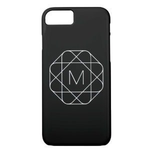 Black & White Geometric Monogram Case-Mate iPhone Case