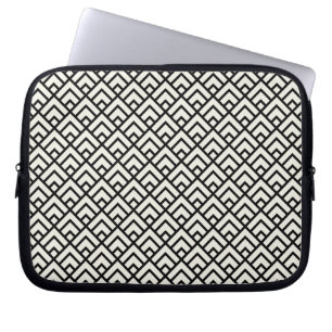 Black & White Geometric Pattern Laptop Sleeve