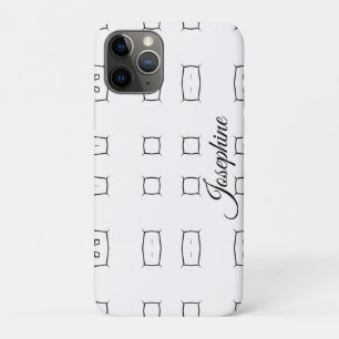 Black White Geometric Pattern Minimal Abstract Case-Mate iPhone Case