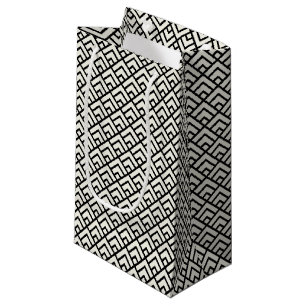 Black & White Geometric Pattern Small Gift Bag