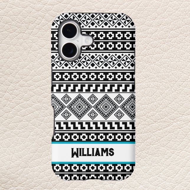 Black White Geometric Polynesian Tribal Monogram (Creator Uploaded)