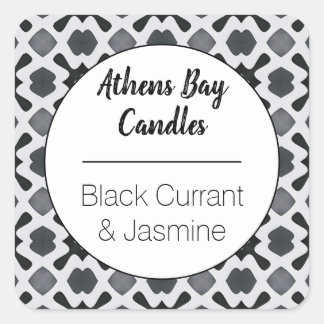 Black & White Geometric Product Label