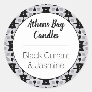 Black & White Geometric Product Label