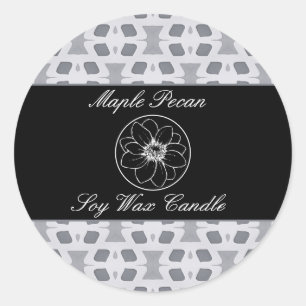 Black & White Geometric Product Label