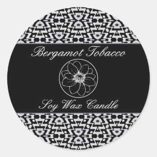 Black & White Geometric Product Label