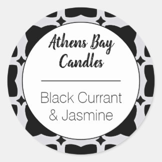 Black & White Geometric Product Label