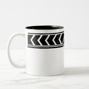 Black White Geometric Tribal Pattern Classic Mug