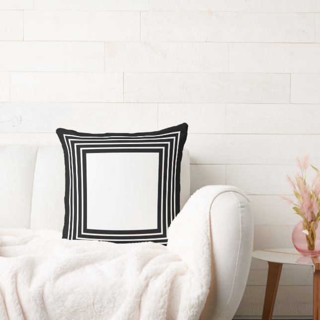 Black & White Geometrical  Cushion (Couch)