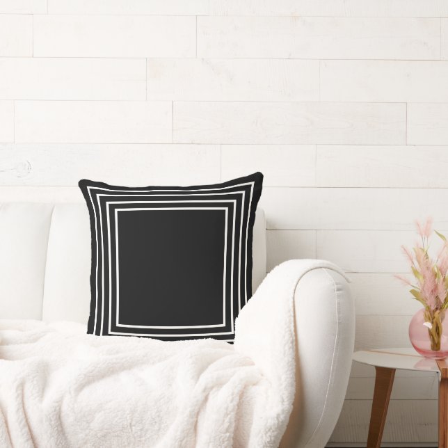 Black & White Geometrical  Cushion (Couch)