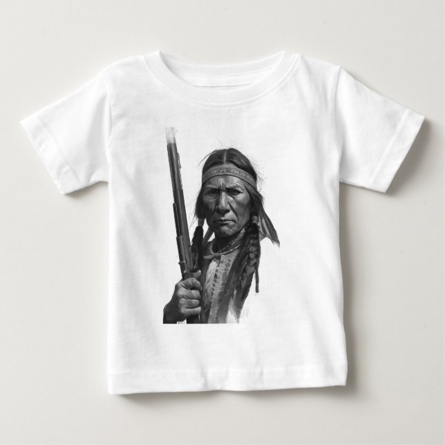 Black & White Geronimo Baby T-Shirt (Front)
