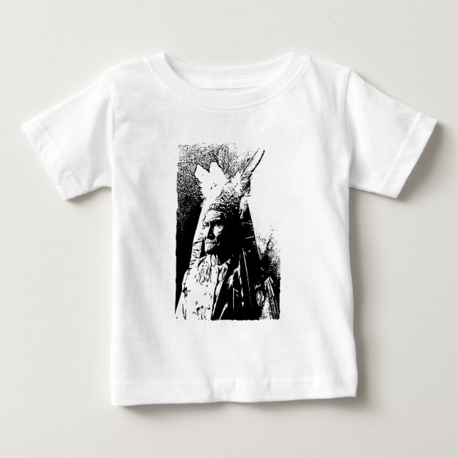 Black & White Geronimo Baby T-Shirt (Front)