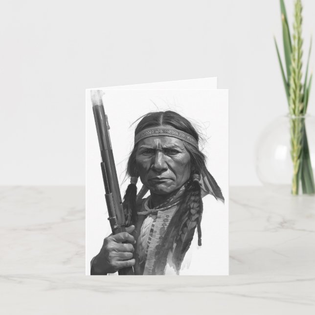 Black & White Geronimo Card (Front)