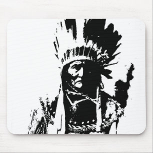 Black & White Geronimo Mouse Pad