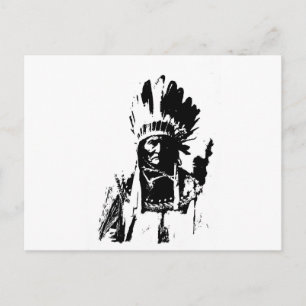 Black & White Geronimo Postcard
