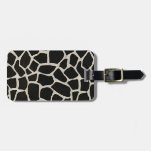 Black & White Giraffe Print Luggage Tag