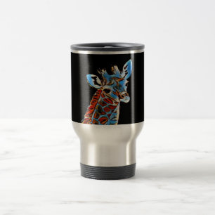 Black & White giraffe Travel Mug