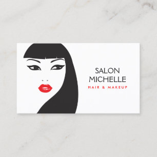 BLACK & WHITE GIRL - BEAUTY FASHION STYLE No. 5 Business Card