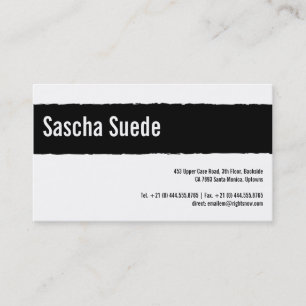 Black, white, gold business card