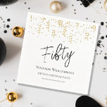 Black, White & Gold Fifty , 50th Birthday Party   Napkin<br><div class="desc">Black & White Fifty Minimal 50th Birthday Party. Matching stationery and party supplies are available in-store. Looking for a customisable and unique way to celebrate someone's 50th birthday? Check out this customisable napkin. This high-quality napkin features a fun and festive design that is perfect for any milestone birthday celebration. So...</div>