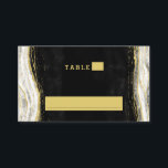 Black White & Gold Geode Wedding Table Number Place Card<br><div class="desc">Black White & Gold Geode Agate Marble, With Sparkling Gold foil accents, and Modern trendy brushed script font. Onyx Black, Dark Grey, and white stone look, is luxurious and modern for your wedding - Personalised Wedding Reception Guest Seating Table Number Place Card! ~ Check my shop to see the entire...</div>