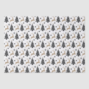 Black White & Gold Masculine Pattern Tissue Paper