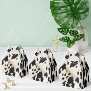 Black White Gold Southwest Cowhide Favour Box