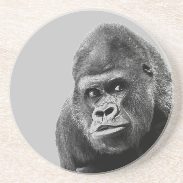 Black White Gorilla Coaster (Front)