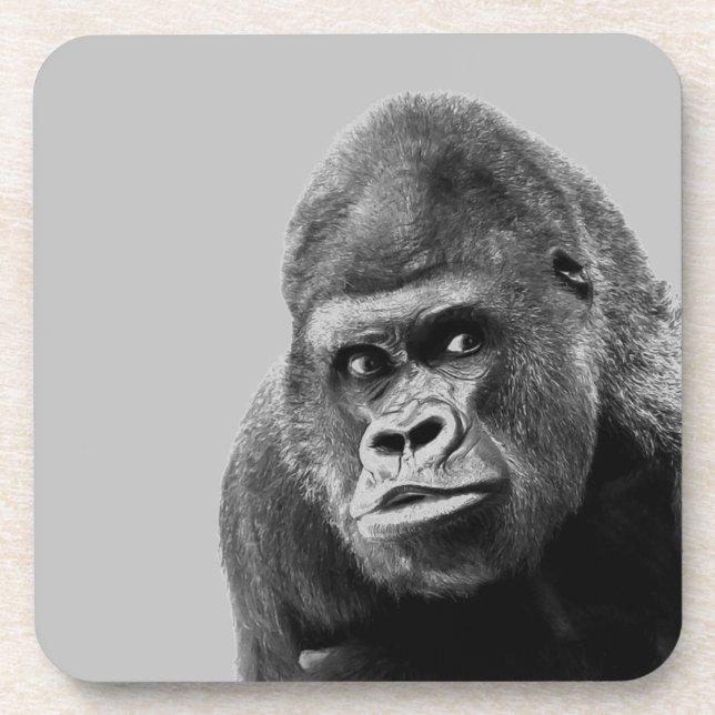 Black White Gorilla Coaster (Front)