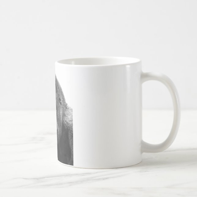 Black White Gorilla Coffee Mug (Right)