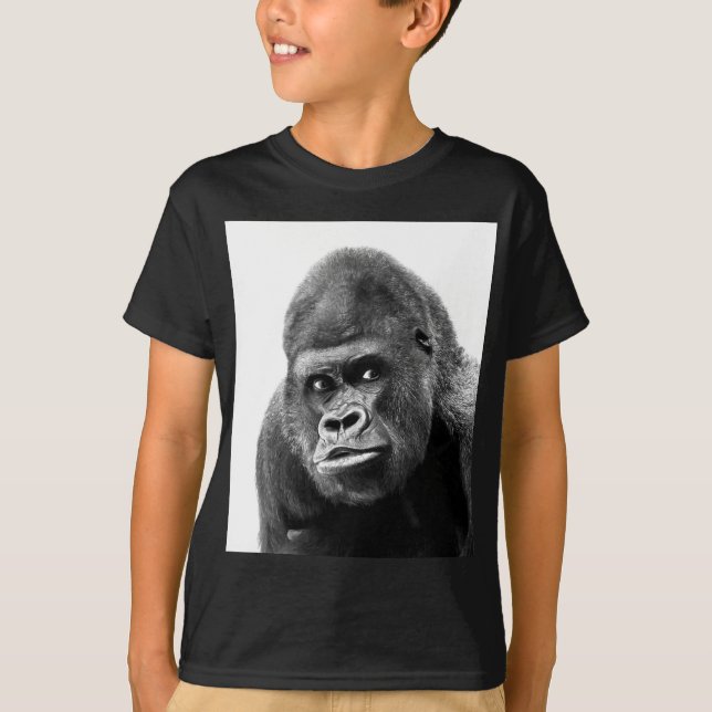 Black White Gorilla T-Shirt (Front)