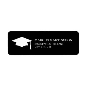 Black White Graduation Cap