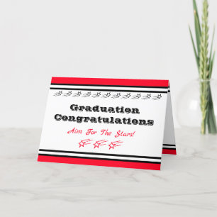 Black White Graduation Congratulations Greeting An Announcement