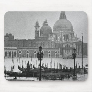 Black White Grand Canal Venice Italy Travel Mouse Pad