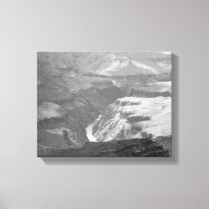 Black & White Grand Canyon Landscape 11x14 Canvas Print