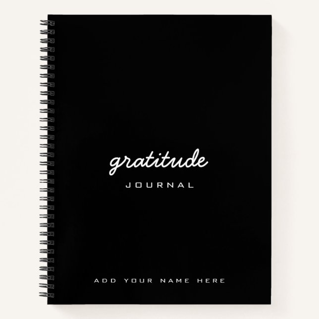 black white Gratitude journal (Front)