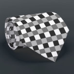 Black White Grey Chequerboard Tie<br><div class="desc">Great gift ideas for birthday, Christmas, Father's Day ... </div>