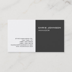 Black & White Grey Consultant Business Card