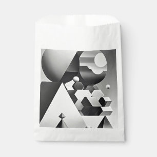 Black white grey geometric shapes favour bags
